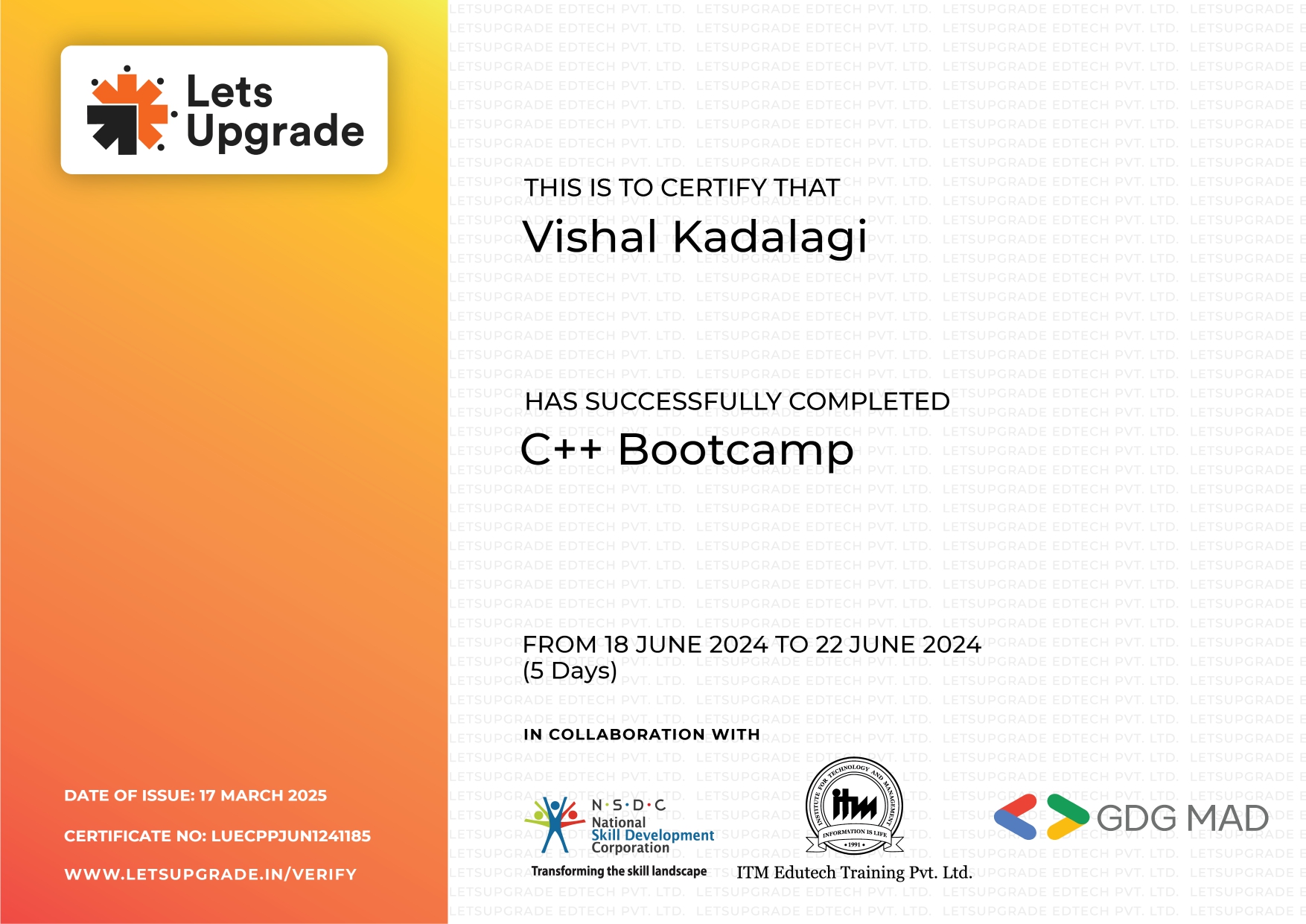 C++ Bootcamp